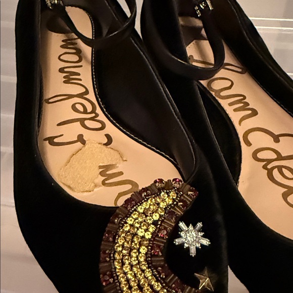 NWOT Sam Edelman lRexley Velvet Ballet Flat w/ Crystal Celestial Embellishments - Picture 14 of 14